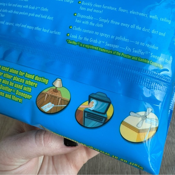 Grab It SC Johnson vtg discontinued dry cloths 16 New NWT 2004 - Picture 6 of 6